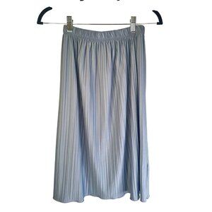 2/$25 ZARA Girls Pleated Skirt Size 13-14 Blue Elastic Waist